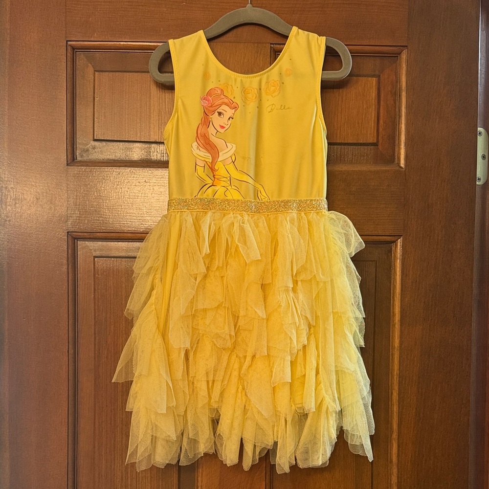 Disney Belle Golden Yellow Tulle Dress - Size 4T